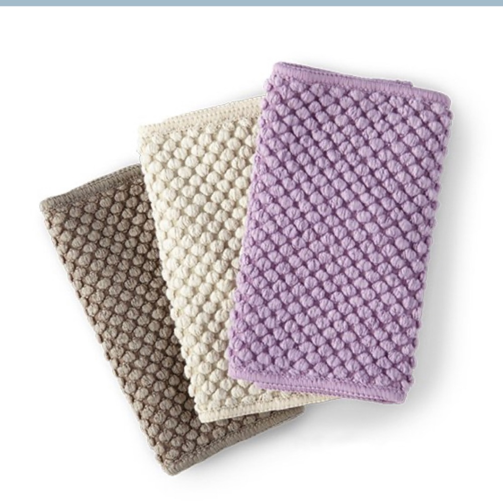Norwex counter cloth, amethyst, vanilla, and mushroom